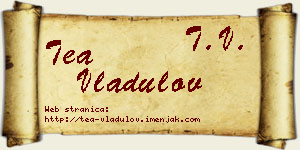 Tea Vladulov vizit kartica